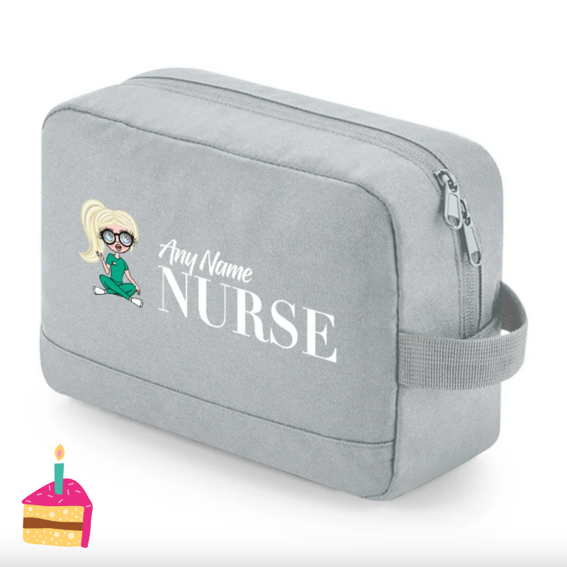 ClaireaBella Personalised Relaxed Nurse Toiletry Bag