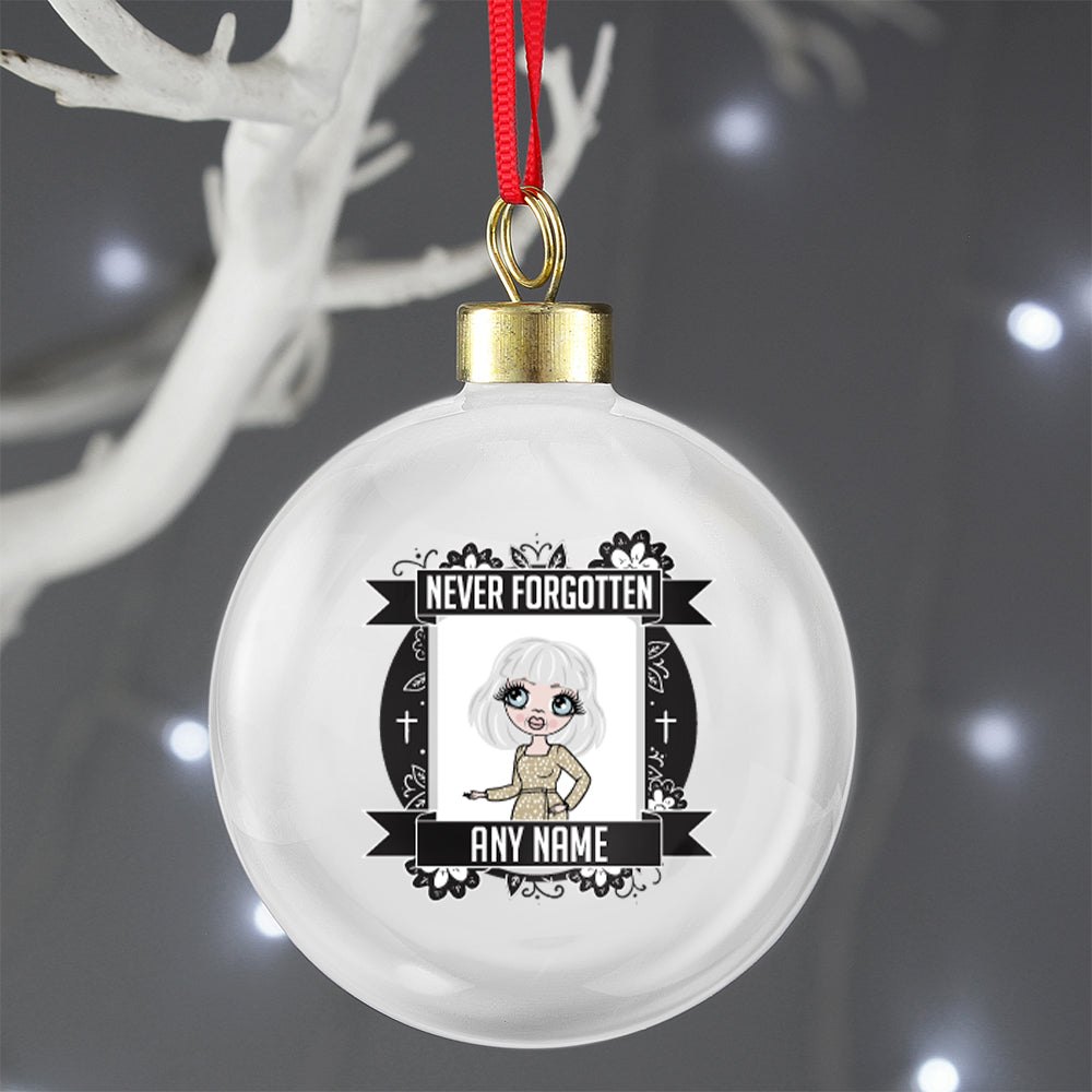 ClaireaBella Never Forgotten Black Frame Personalised Shatterproof Bauble