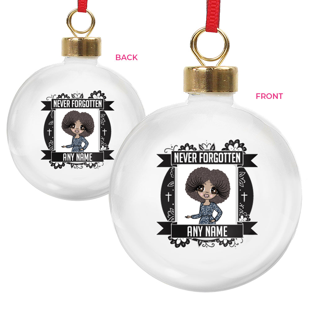 ClaireaBella Never Forgotten Black Frame Personalised Shatterproof Bauble