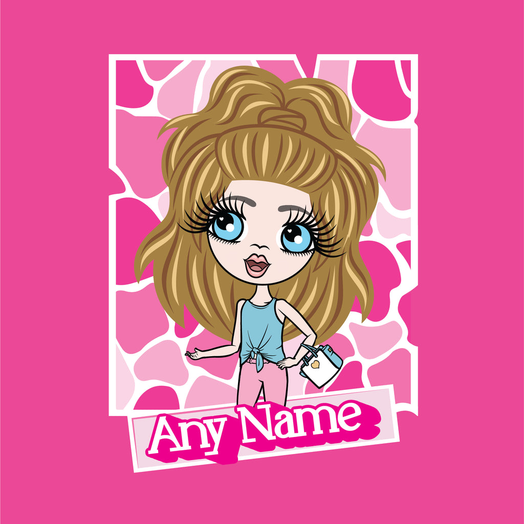 ClaireaBella Girls Personalised Pink Stone Wall Onesie