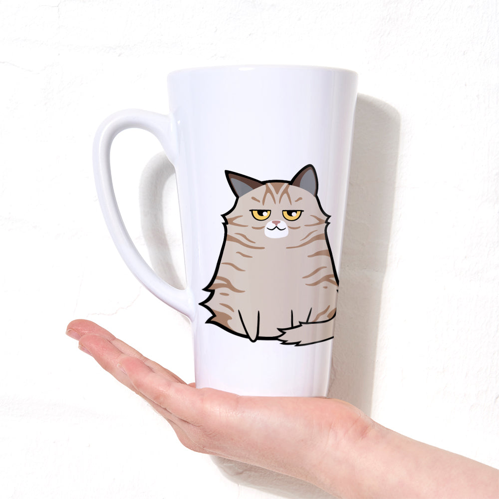 Personalised Cat White Latte Mug