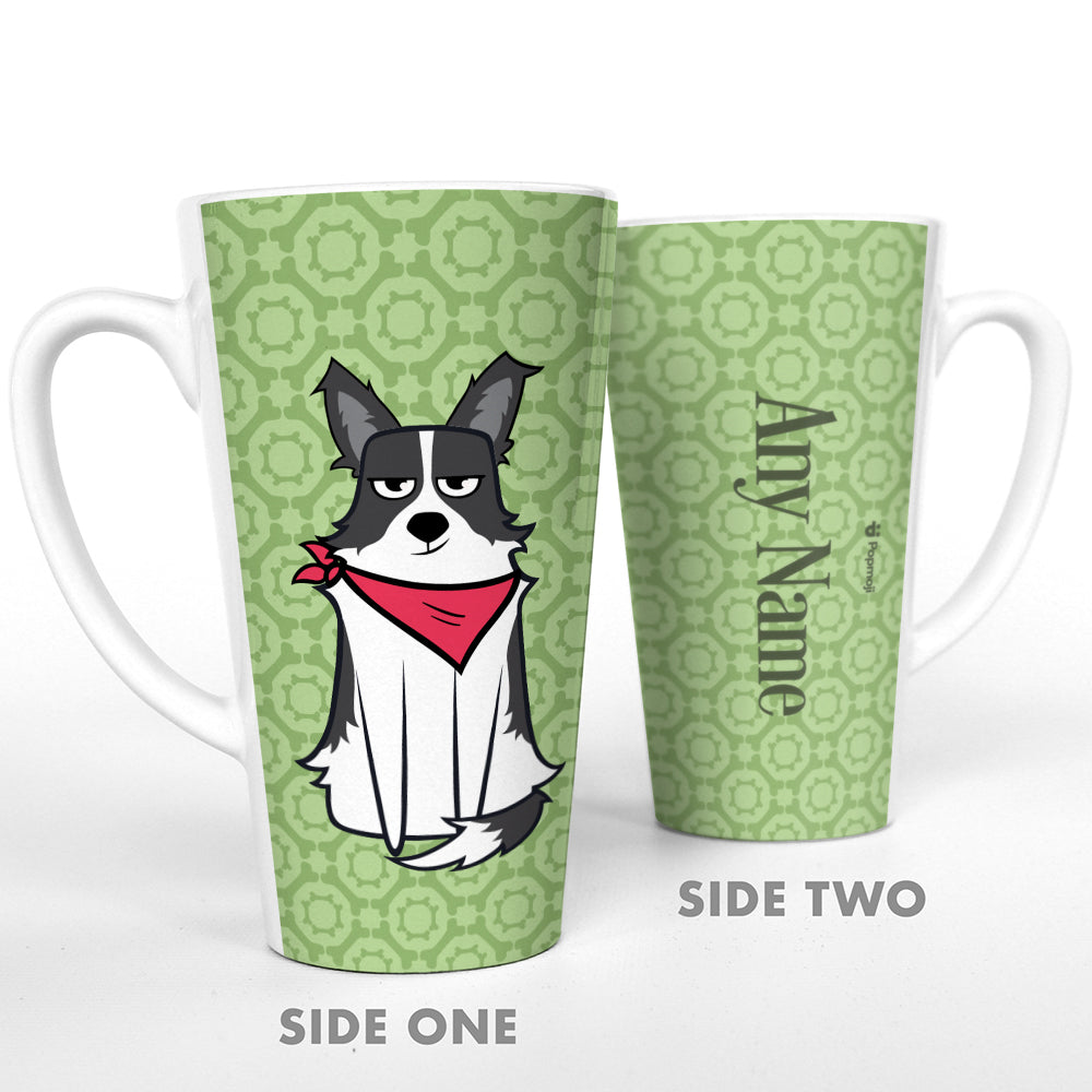 Personalised Dog Bone Pattern Latte Mug