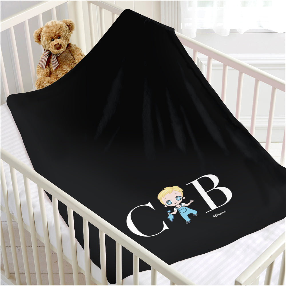 Early Years Lux Collection Black Fleece Blanket