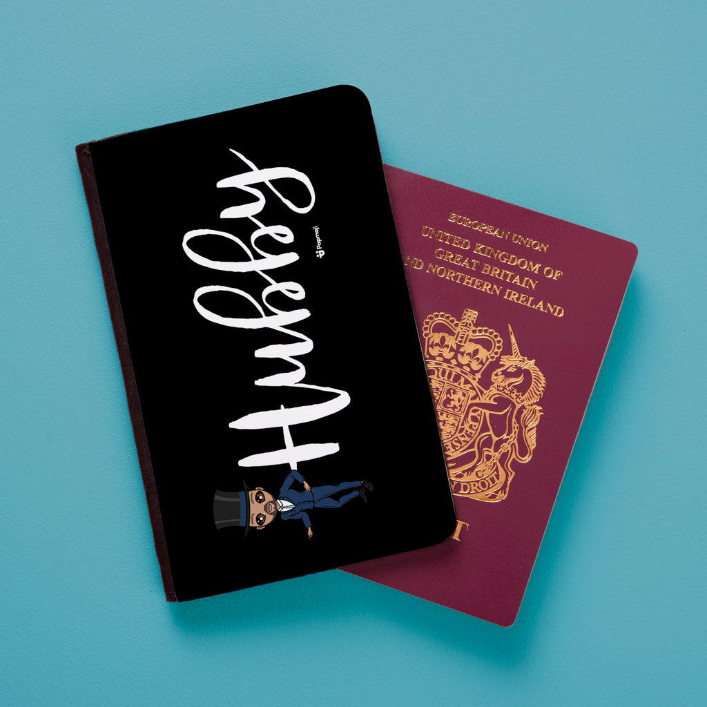 MrCB Bold Hubby Black Passport Cover