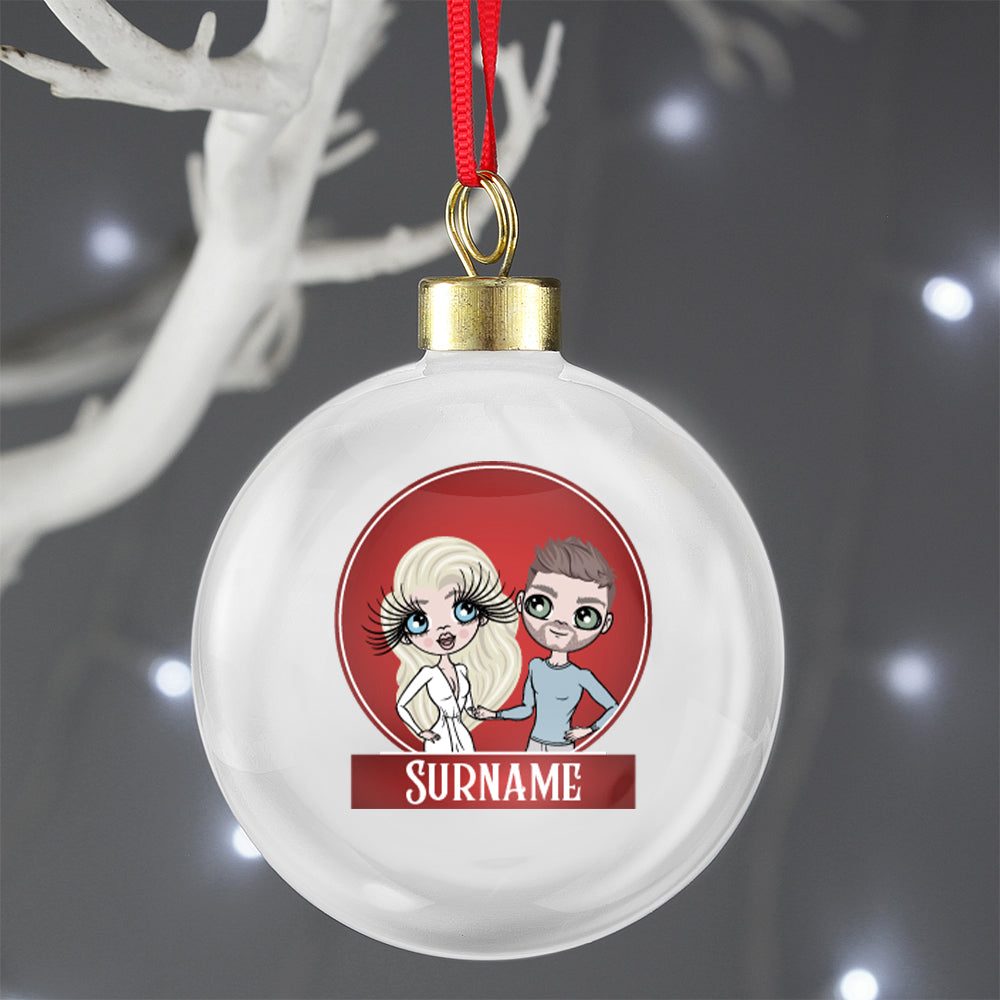 Multi Character Couples Personalised Shatterproof Bauble