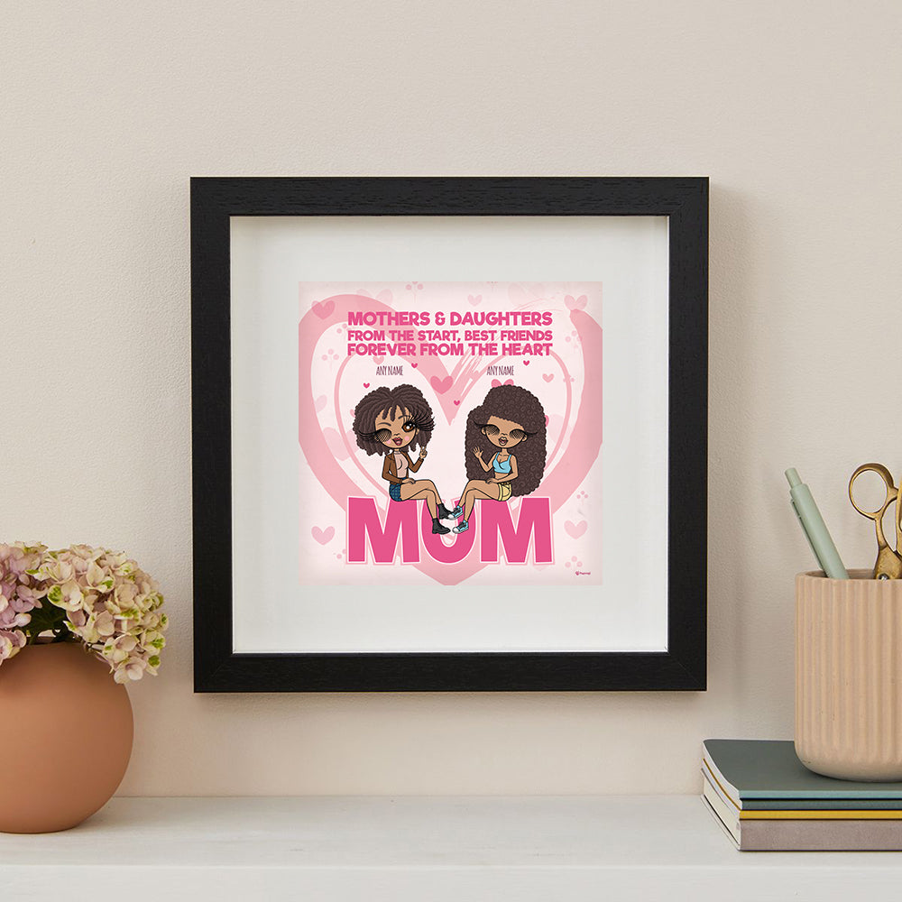 Multi Character From The Start Mum & Daughter Personalised Framed Print