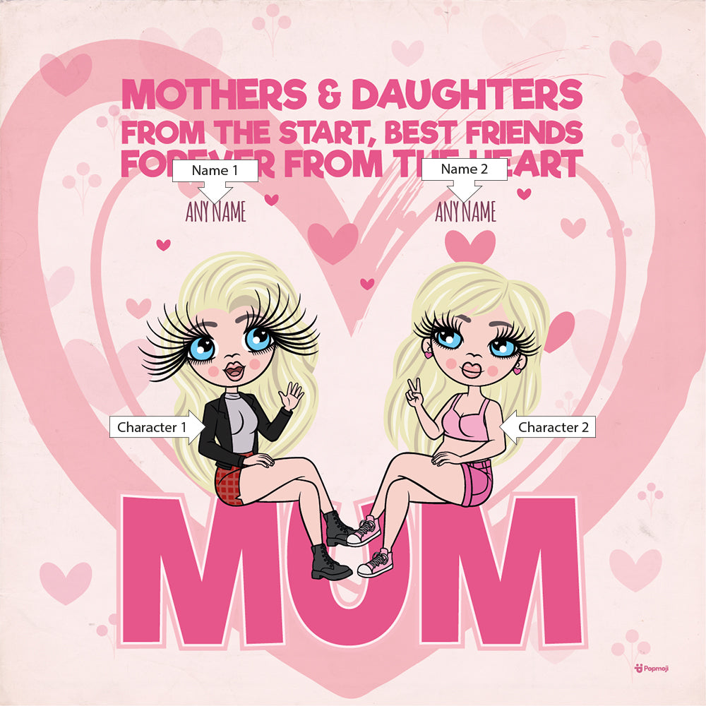 Multi Character From The Start Mum & Daughter Personalised Framed Print