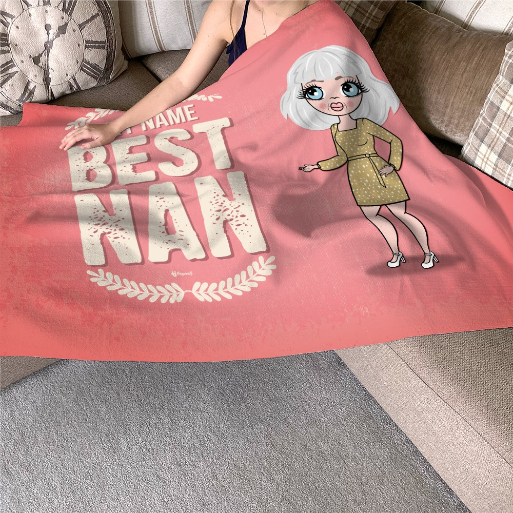 ClaireaBella Personalised Best Nan Fleece Blanket - Image 1