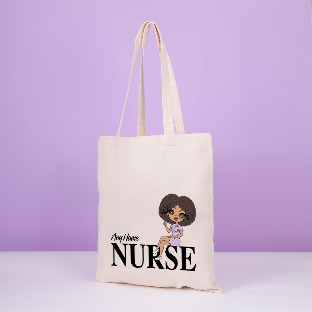 ClaireaBella Personalised Lounging Nurse Canvas Bag - Image 1