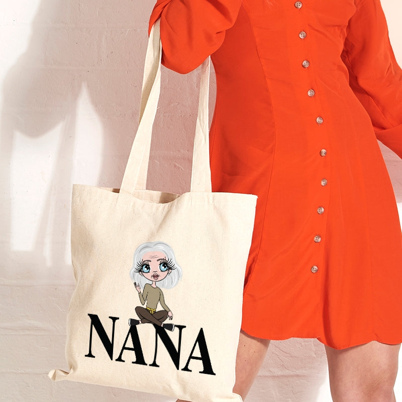 ClaireaBella Personalised Relaxed Nana Canvas Bag - Image 1