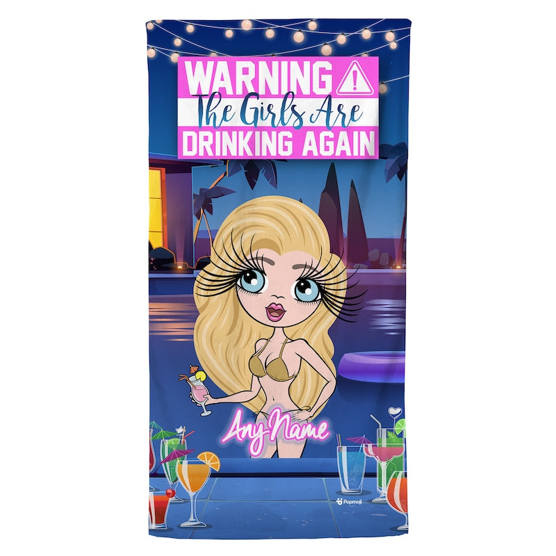 ClaireaBella Personalised Girls Trip Are Drinking Again Beach Towel - Image 2