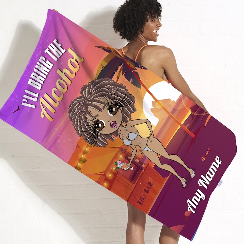 ClaireaBella Personalised Girls Trip The Alcohol Beach Towel - Image 2
