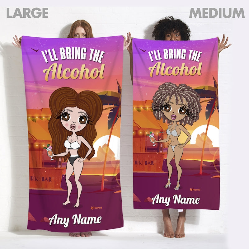 ClaireaBella Personalised Girls Trip The Alcohol Beach Towel - Image 5