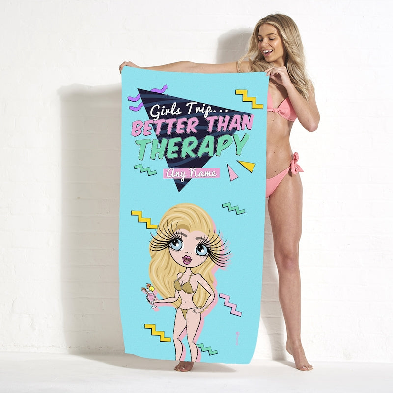 ClaireaBella Personalised Girls Trip Therapy Beach Towel - Image 2