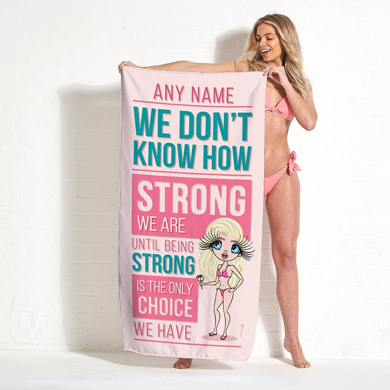 ClaireaBella Personalised How Strong Beach Towel - Image 1