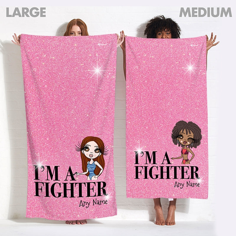 ClaireaBella Personalised I'm A Fighter Beach Towel - Image 5