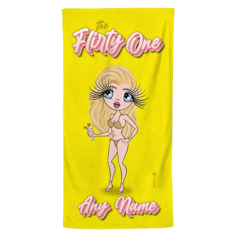 ClaireaBella Personalised The Flirty One Girls Trip Beach Towel - Image 3