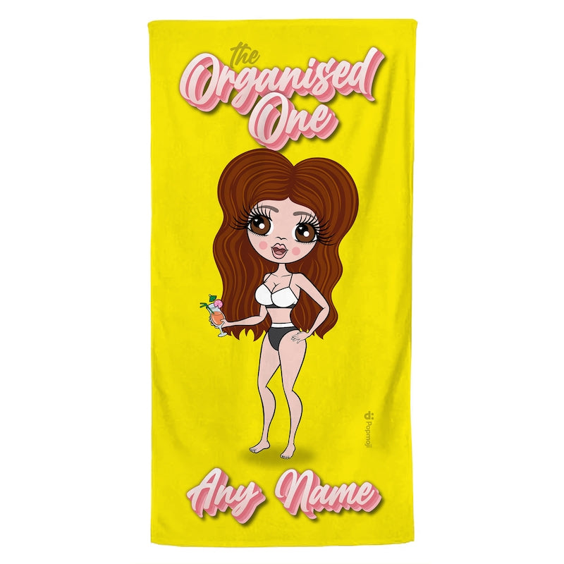 ClaireaBella Personalised The Organised One Girls Trip Beach Towel - Image 4