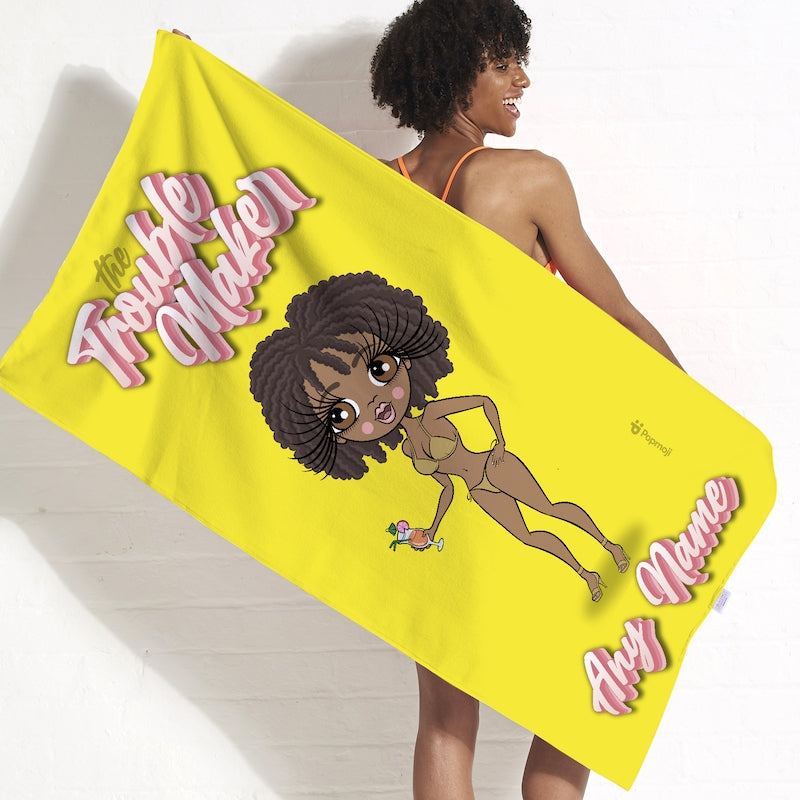 ClaireaBella Personalised The Trouble Maker Girls Trip Beach Towel - Image 2