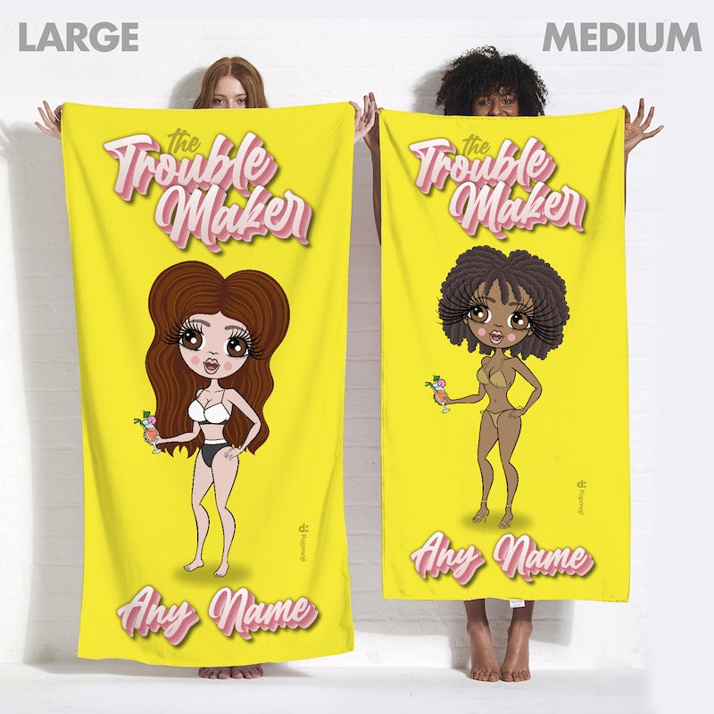 ClaireaBella Personalised The Trouble Maker Girls Trip Beach Towel - Image 5