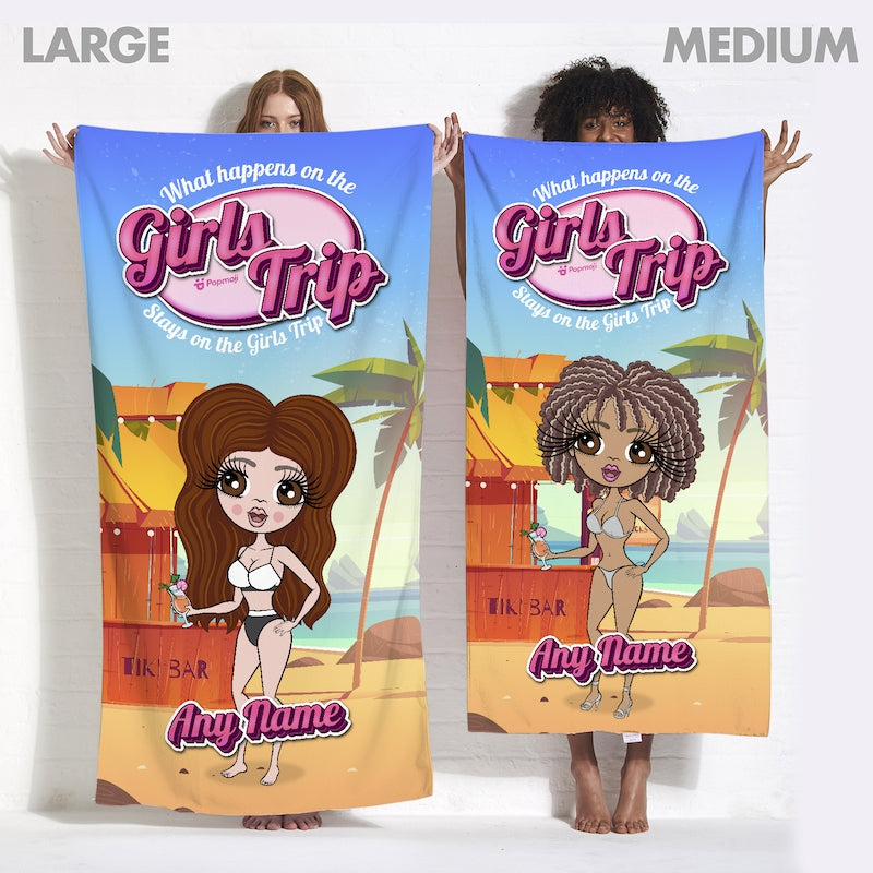 ClaireaBella Personalised Stays On Girls Trip Beach Towel - Image 6