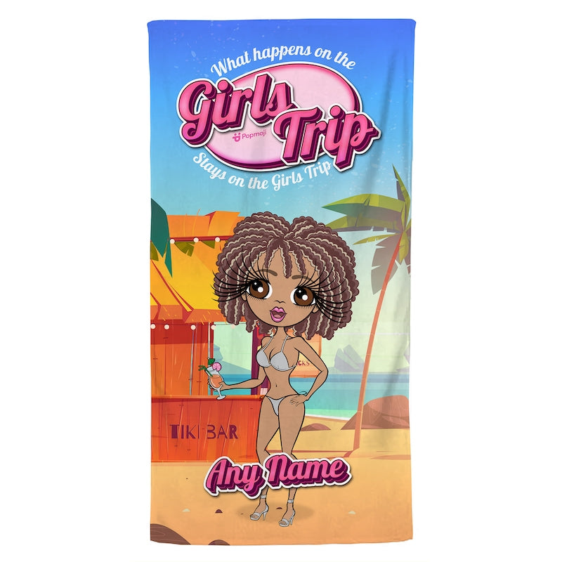 ClaireaBella Personalised Stays On Girls Trip Beach Towel - Image 2