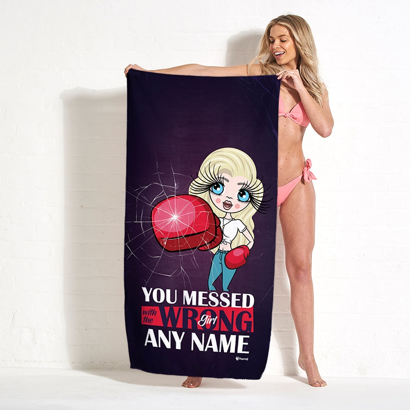 ClaireaBella Personalised Wrong Girl Beach Towel - Image 2