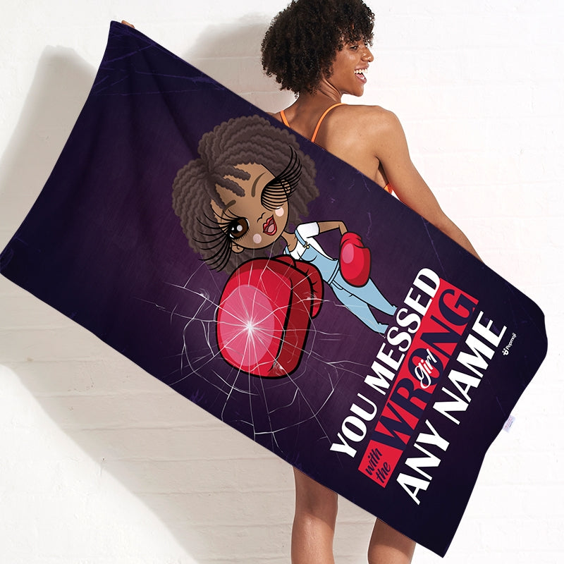 ClaireaBella Personalised Wrong Girl Beach Towel - Image 3