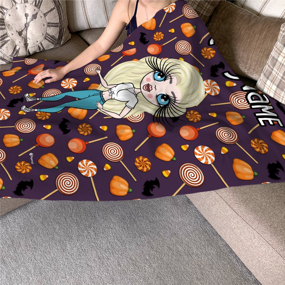 ClaireaBella Personalised Spooky Sweet Treats Fleece Blanket - Image 5