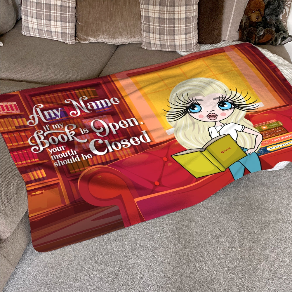 ClaireaBella Personalised If My Book Is Open Fleece Blanket - Image 7