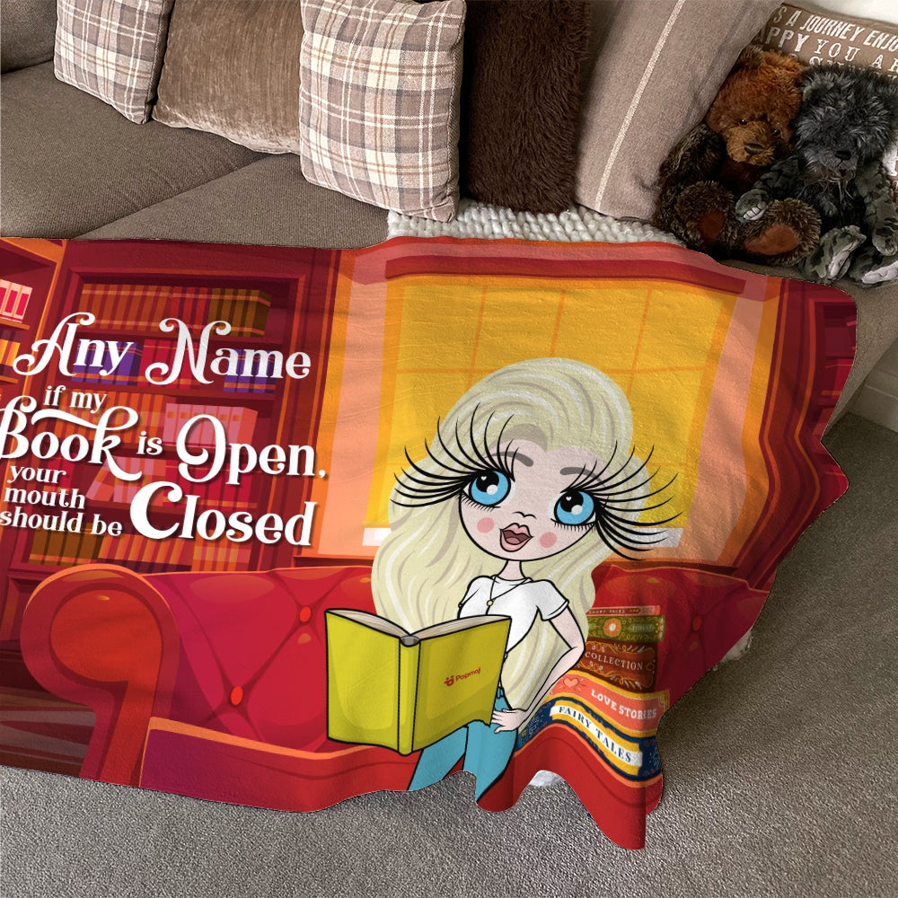 ClaireaBella Personalised If My Book Is Open Fleece Blanket - Image 2