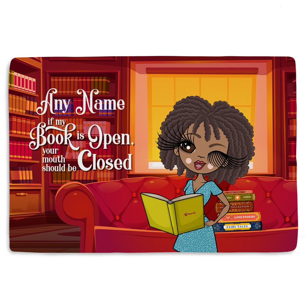 ClaireaBella Personalised If My Book Is Open Fleece Blanket - Image 1