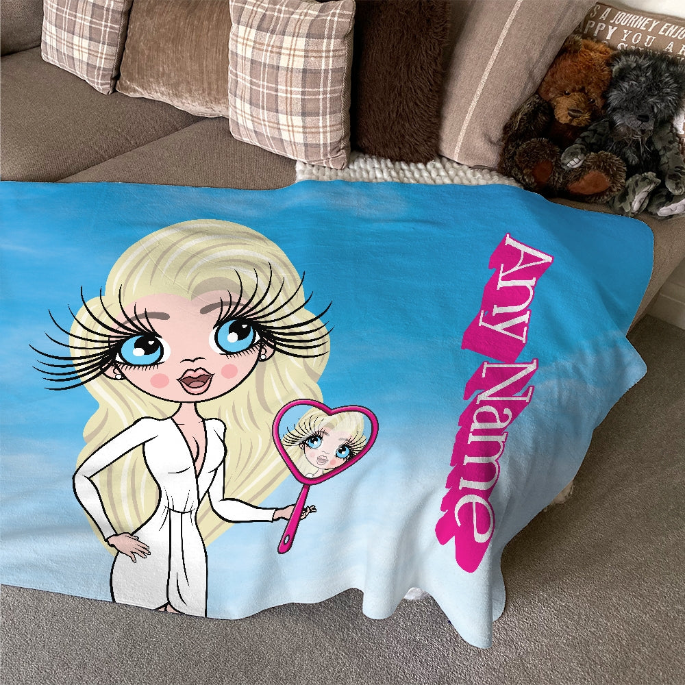 ClaireaBella Personalised Pink Poser Fleece Blanket Toxic Fox