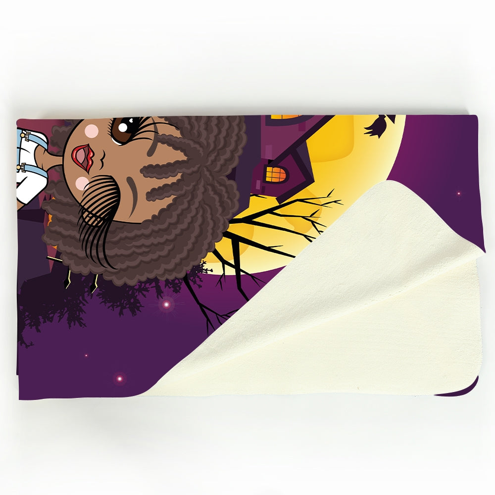 ClaireaBella Personalised Haunted House Fleece Blanket Toxic Fox