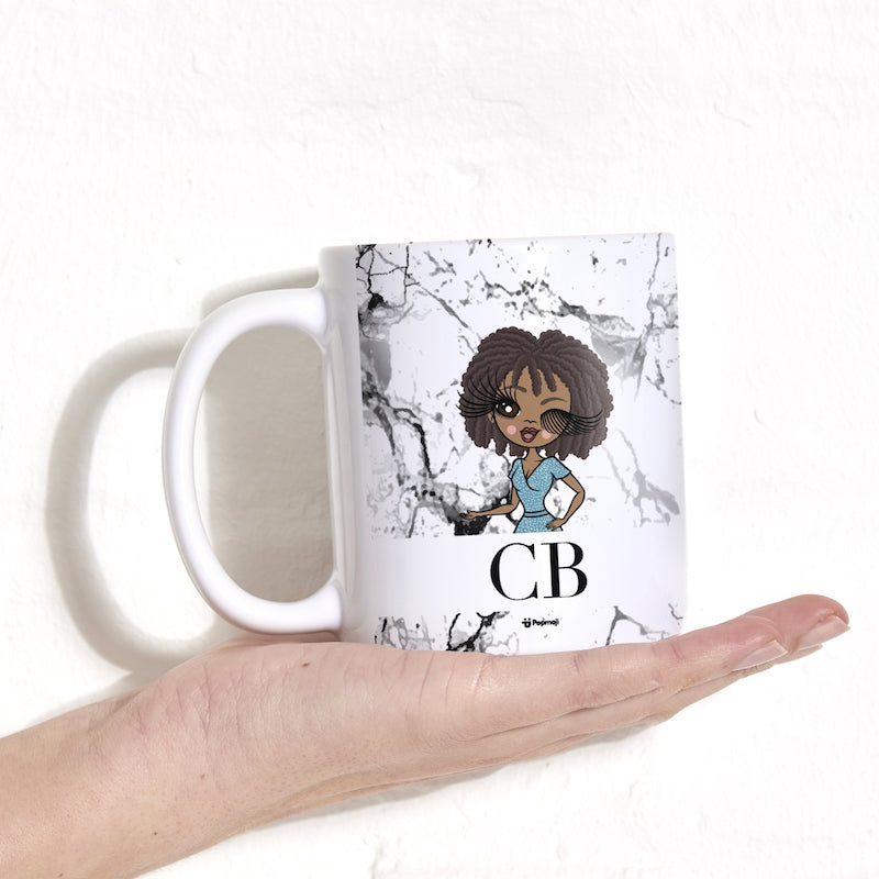 ClaireaBella The LUX Collection Black and White Marble Mug - Image 1
