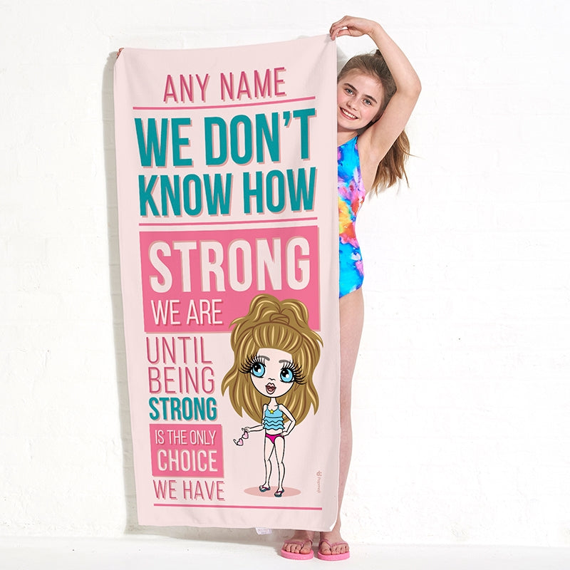 ClaireaBella Girls Personalised How Strong Beach Towel - Image 5