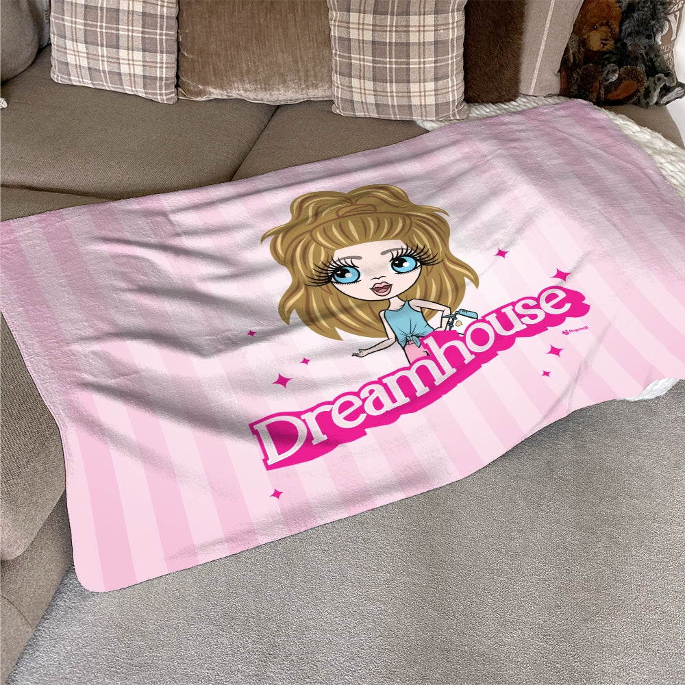 ClaireaBella Girls Personalised Pink Slogan Fleece Blanket - Image 6