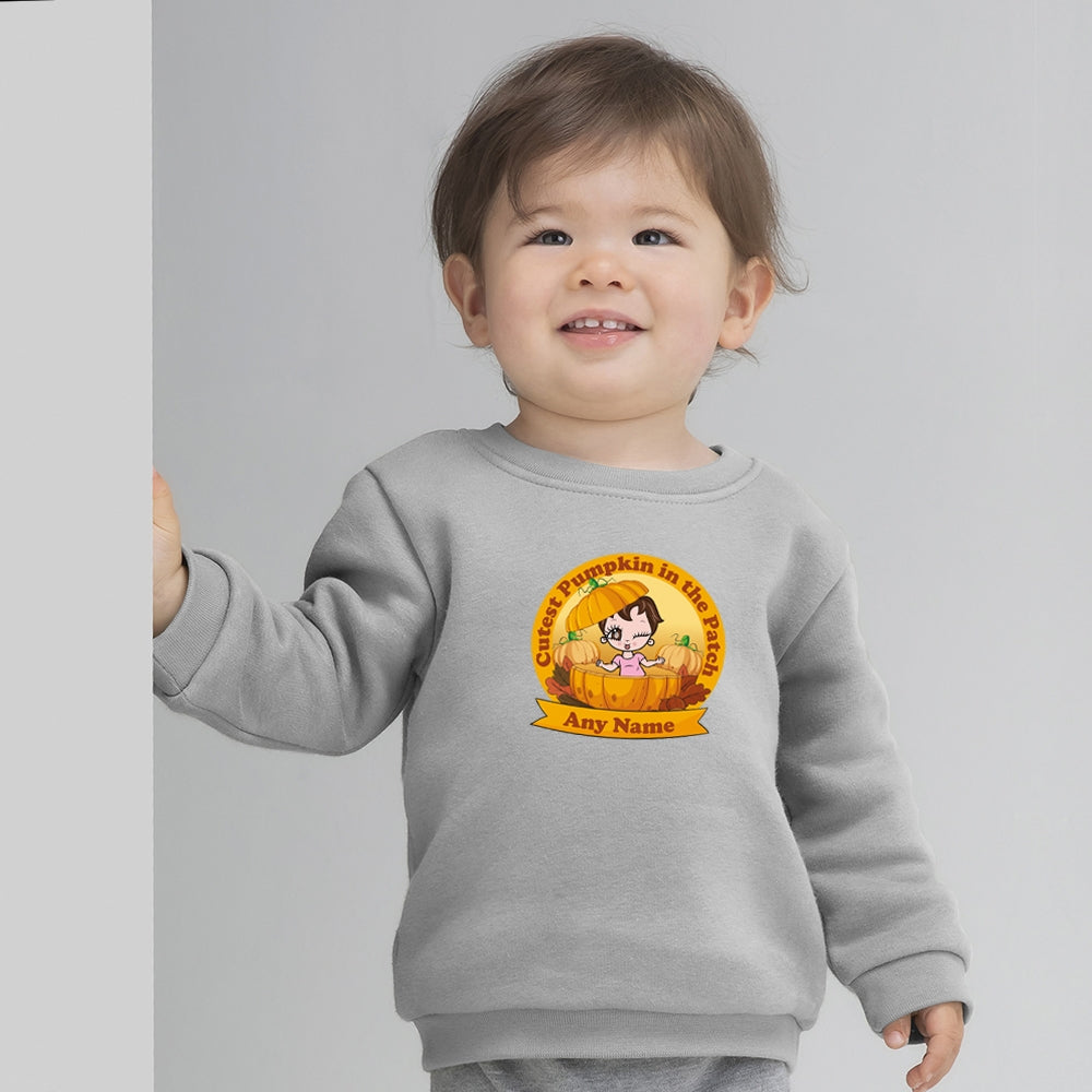 Early Years Girls Personalised Cutest Pumpkin Sweatshirt - Image 2