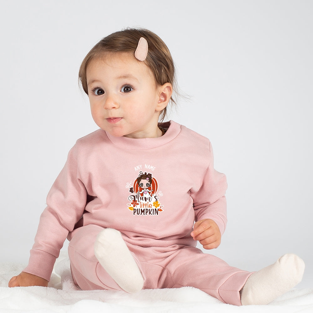 Early Years Girls Personalised Mum's Little Pumpkin Sweatshirt - Image 1