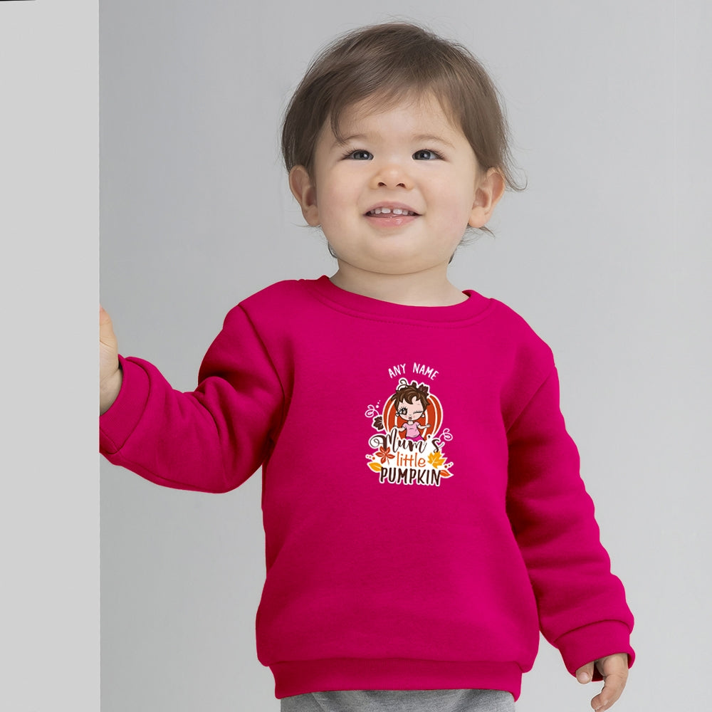 Early Years Girls Personalised Mum's Little Pumpkin Sweatshirt - Image 3