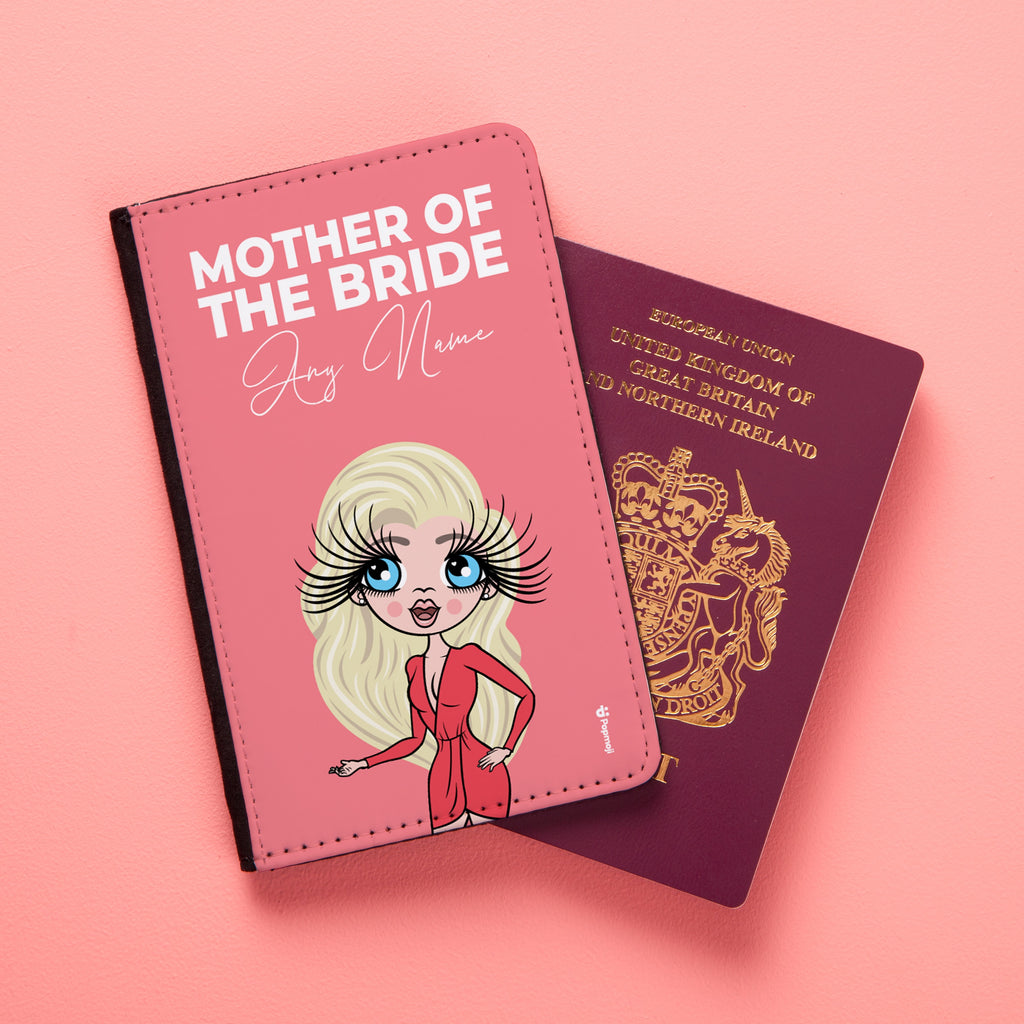 ClaireaBella Bold Mother Of The Bride Coral Passport Cover