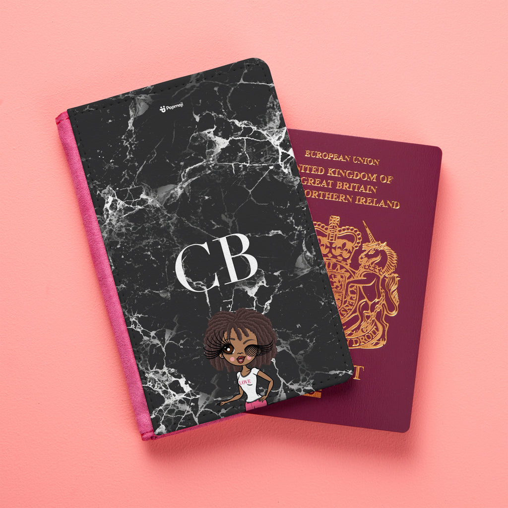 ClaireaBella The LUX Collection Black Marble Passport Cover