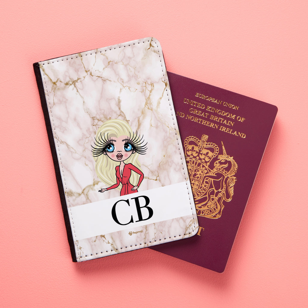 ClaireaBella The LUX Collection Pink Marble Passport Cover
