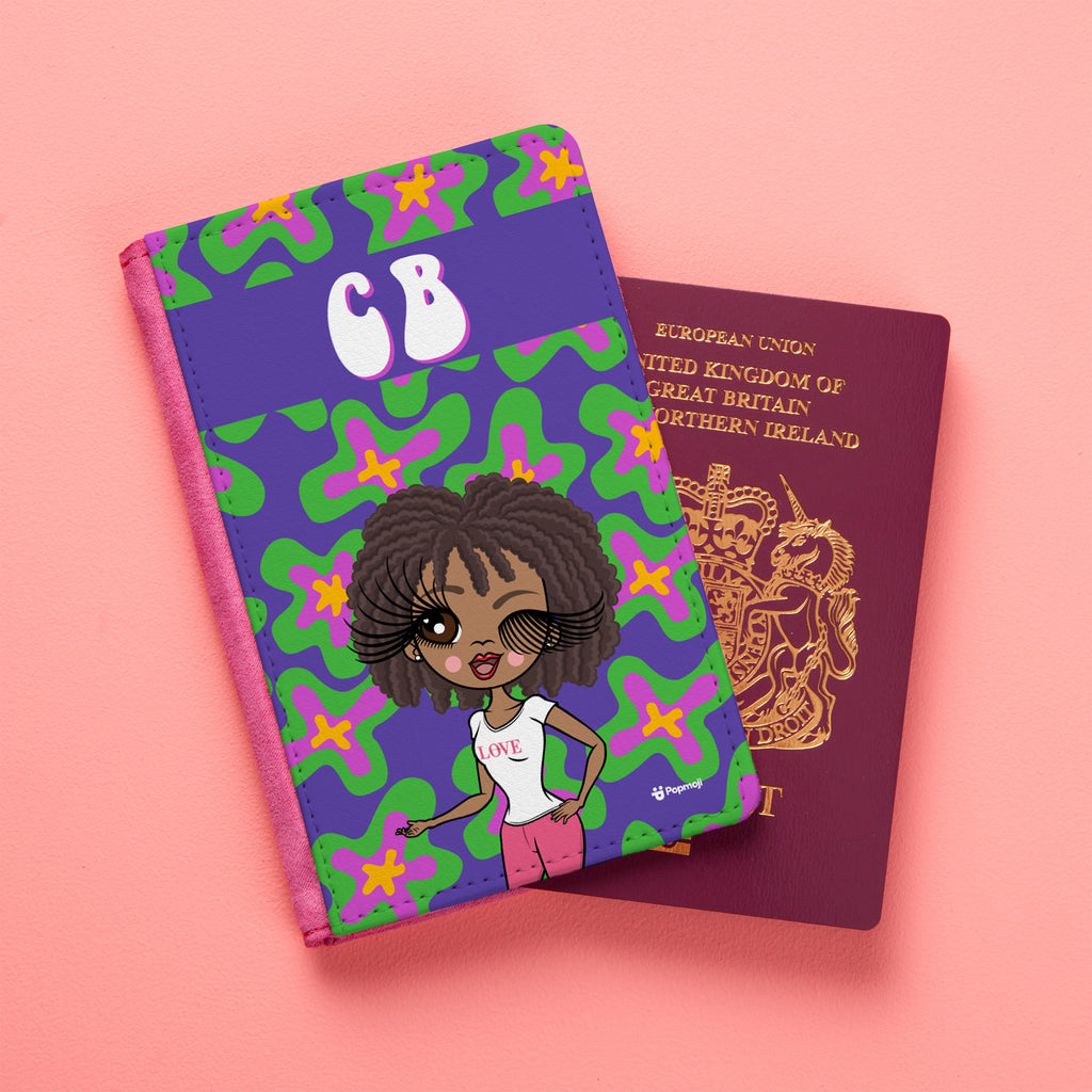 ClaireaBella Personalised Flower Power Passport Cover