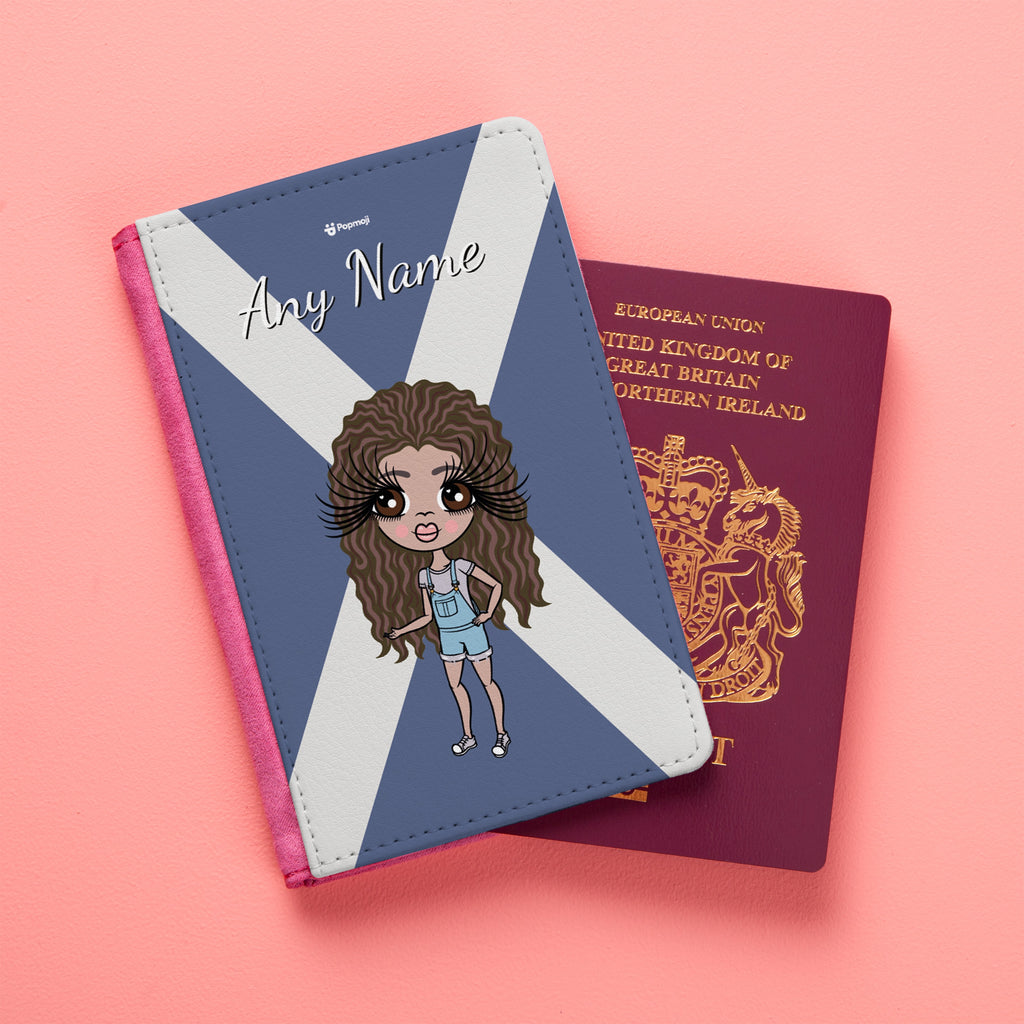 ClaireaBella Girls Scottish Flag Passport Cover