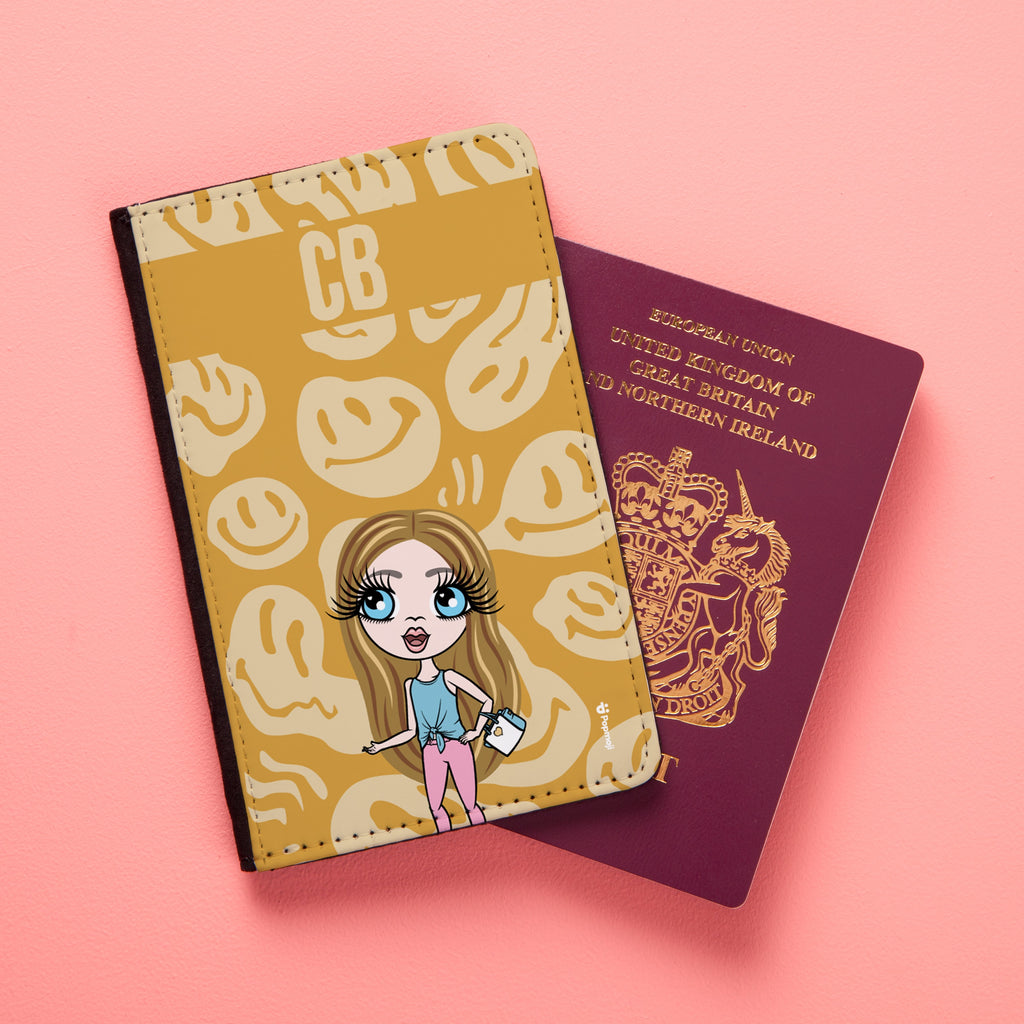 ClaireaBella Girls Personalised Repeat Smile Passport Cover
