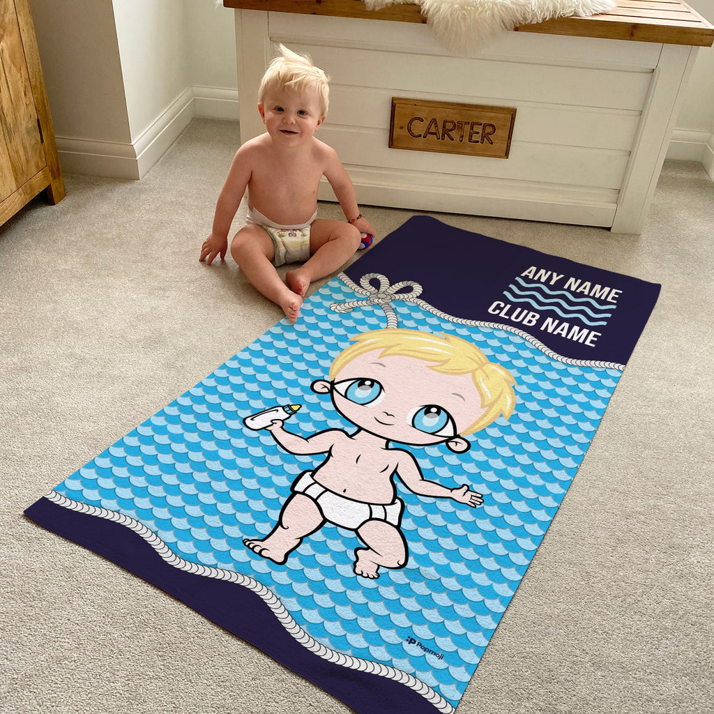 Early Years Personalised Nautical Swimming Towel