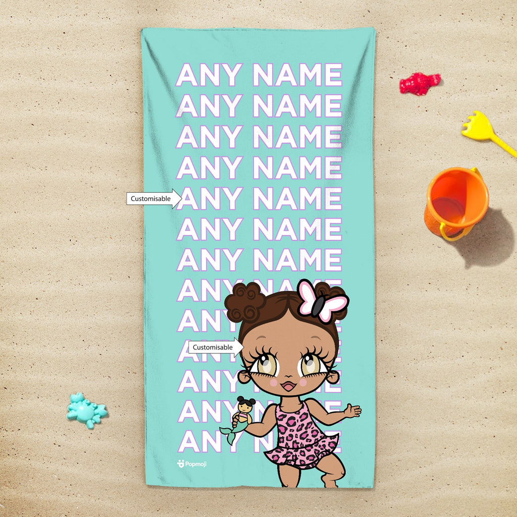 Early Years Turquoise Multiple Name Beach Towel