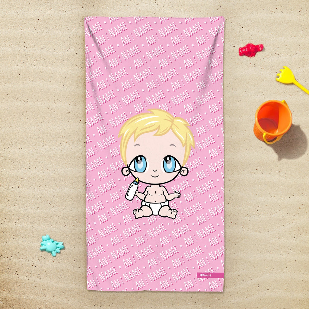 Early Years Pink Typography Beach Towel