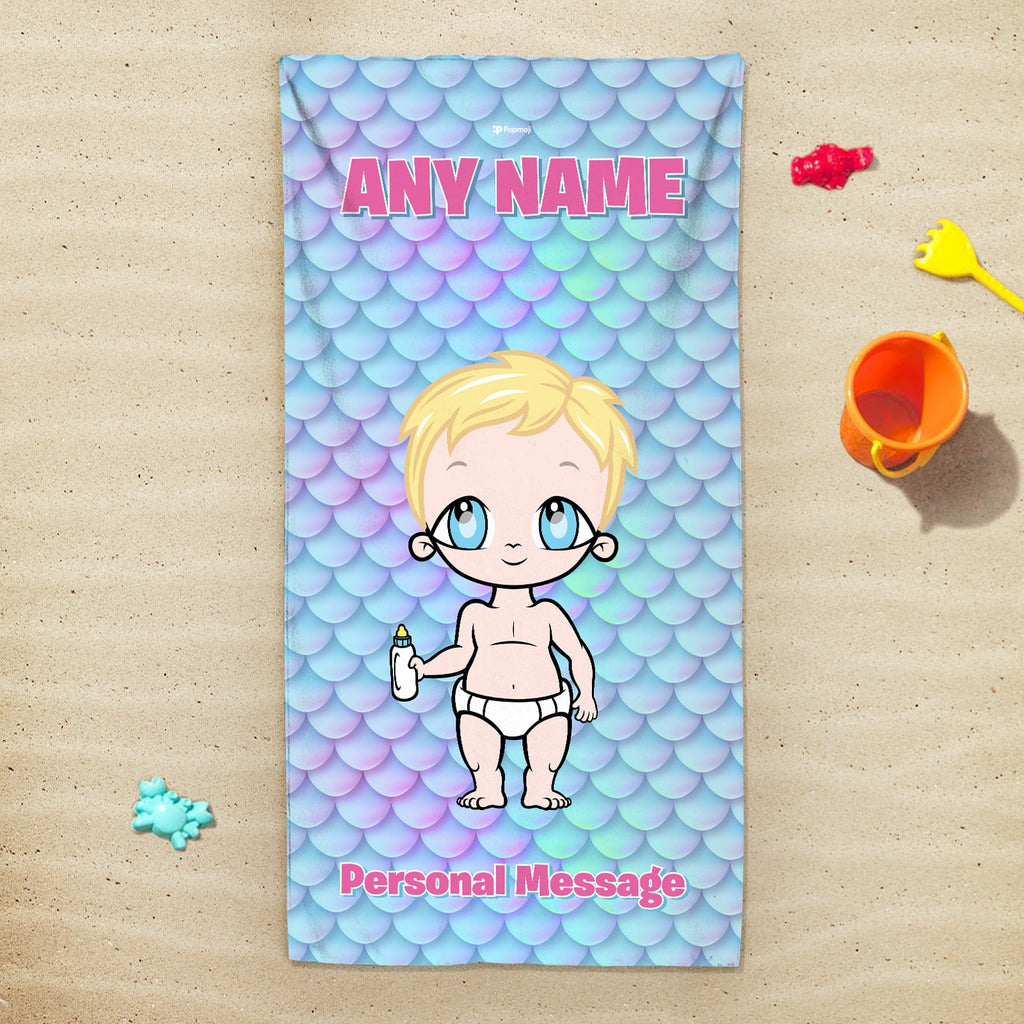 Early Years Scale Shimmer Beach Towel